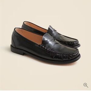 J. Crew Classic Black Leather Loafers